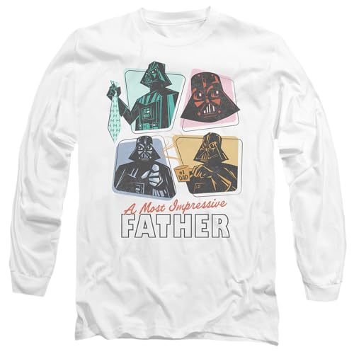 Star Wars t-shirt mixte Disney à manches longues en coton blanc rétro