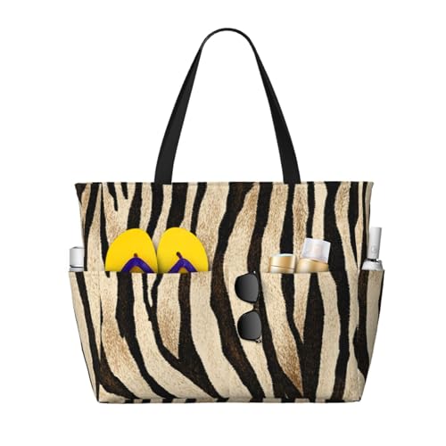 Sac de plage imprimé tigre fini le manque de place avec ce grand cabas femme à anses