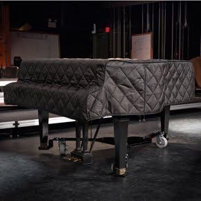Black Quilted Grand Piano Cover Fits Grand Pianos From 5'10" to 6'0"