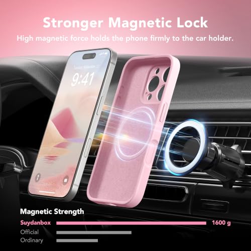 Image of Magnetic for iPhone 16 Pro Max Case Silicone Chalk Pink