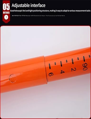 High-Voltage Measuring Rods for Linemen, Adjustable Teles Height Measuring Stick, Non-Conductive Epoxy Resin, 1000cm/35.8ft for Live Power Line Work