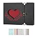 Produktbild AOBETAK Fotoalbum zum Selbstgestalten mit 30 Schwarzen Seiten und Fotoecken, DIY Fotoalben Scrapbook Kit, Groß A4 Fotobuch für Baby Geburtstag Valentinstag Hochzeit, Jahrestag Geschenk für Sie ihn