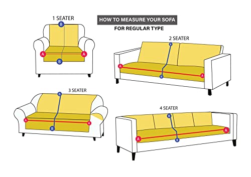 Image of Blue Sofa Cover Multicoloured Tassels:Corner Thick Fabric, Corner Sofa Seat & Back Cover, Designer:Fits 3+3 Seater+Corner Sofa, Coverage: Seat & Front Back -Set of 2 Seat Covers & 2 Back Covers