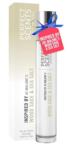 Perfect Scents Fragrances, Inspired by Jo Malone's Wood Sage & Sea Salt, Rollerball, Fragrance for Women, Vegan, Paraben Free, Phthalate Free, Never Tested on Animals, 0.34 Fl Oz