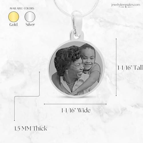 Personalized Photo Engraved Round Pendant with 20" chain2