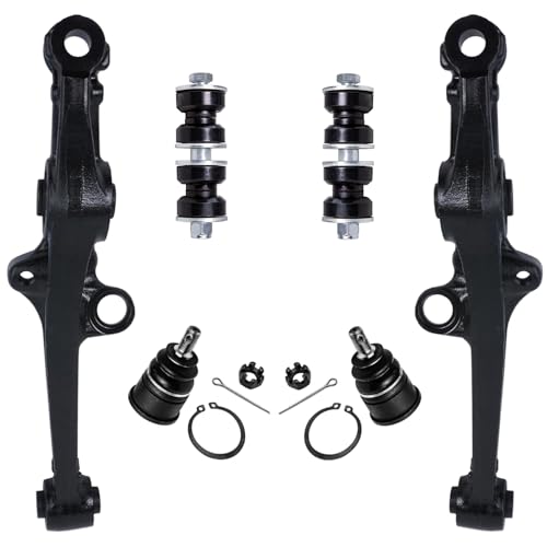 Image of Detroit Axle - 6pc Front End Suspension Kit for Honda Accord Odyssey Acura CL Isuzu Oasis, 2 Lower Control Arms 2 Sway Bar Links 2 Lower Ball Joints Replacement