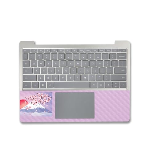 Image of MightySkins Carbon Fiber Skin Compatible with Microsoft Surface Laptop Go 3 (2023) Full Wrap Kit - Fuji Sunset | Protective, Durable Textured Carbon Fiber Finish | Made in The USA