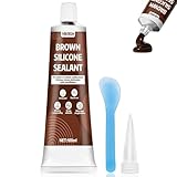 Allisway Silicona Marron, Silicona Marron Exterior, Sellador Grietas Exterior, Sellador para Juntas de Ladrillo, Piedra, Puertas y Ventanas, Interior/Exterior Alta Resistencia a la Intemperie, 100 ml