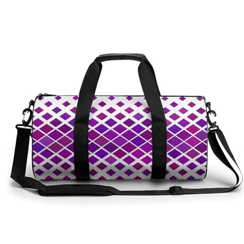 Sac de sport gym violet carré 45x23x23cm pour vos weekends et sessions de fitness