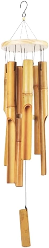 TopHomer Classic Bamboo Wind Chimes Natural Decor Music Soothing Wind Bell Hanger Wind Chime Tubes Home Outdoor Decor Gift for Friends and Families(Light Color)