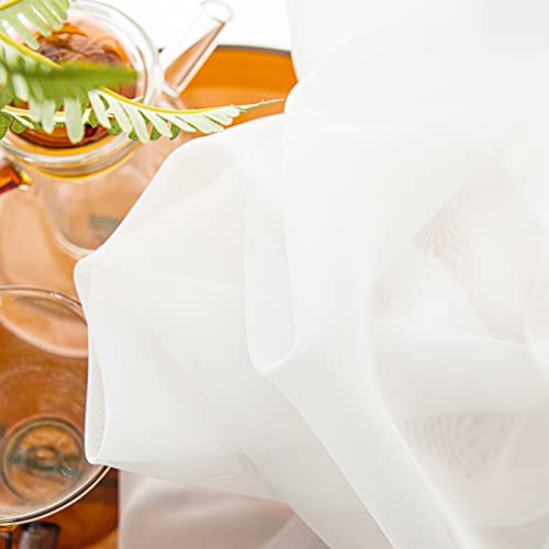 Orgbluo Semi Window White Sheer Curtains 84 Inches Long 2 Panels Sheer White Curtains Clear Curtains Basic Rod Pocket Panel For Bedroom Children Living Room Kitchen Yard Total 11 Colors 13 Sizes #TOP2