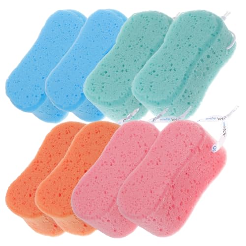 UKCOCO 8Piezas Esponjas de Ducha de Esponjas de Adultos y Accesorios de Bañera Colores Aleatorios Exfoliantes