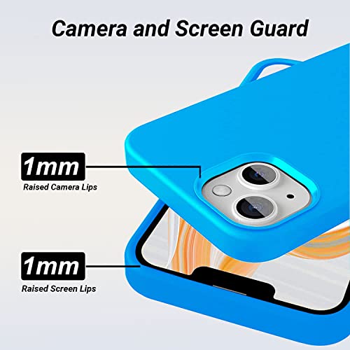 Image of LIRAMARK Liquid Silicone Soft Back Cover Case for Apple iPhone 13 Mini (5.4 Inch) (Sky Blue)