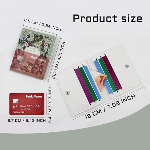 WishLotus Womens Wallet, Leather Women's Wallets with Printed Flower, Wallets for Women Girl Friends, Credit Card Holder for Women on Birthday Special Festival (White)2