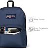 حقيبة ظهر JanSport SuperBreak One Navy - حقيبة متينة وخفيفة الوزن مع مقصورة رئيسية واحدة، وجيب أمامي مع منظم مدمج - حقيبة ظهر متميزة