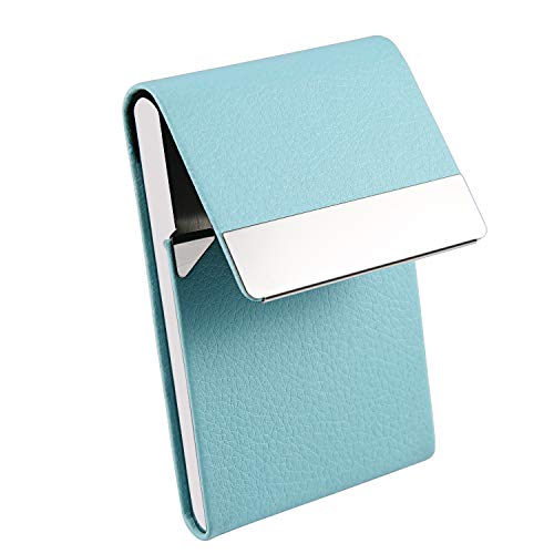 Junelsy YH0667 Professional Business Card Holder Case Pu Leather Metal Name Card Holder Pocket Business Card Carrier thumb #4