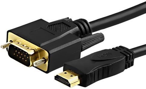 VAlinks 6 Feet HDMI Male to VGA Male D-SUB 15 Pin M/M Connector Cable (One-way Transmission ONLY from HDMI to VGA, NO Signal Conversion Function! Please Ensure that Your HDMI Source Device Supports Digital to Analog Signal Conversion Function!)- 6ft/1.8M