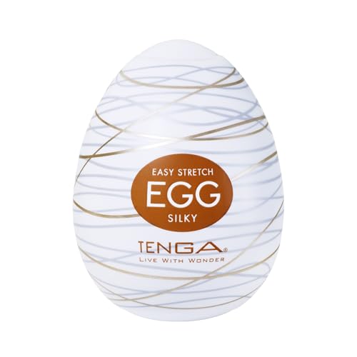 TENGA Egg Silky, Disposable, One Time Use Men Sex Toy, Super Stretchable Male Masturbator Sleeve (1 Count)