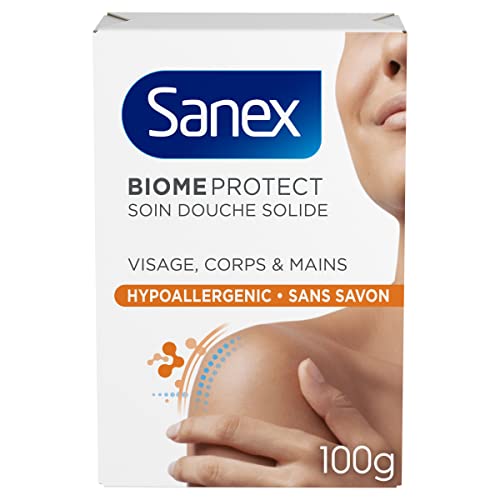 Sanex douche solide BiomeProtect hypoallergénique prébiotique sans savon corps