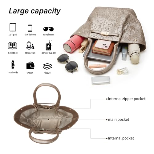 Image of Women Fashion Handbags Wallet Tote Bag Shoulder Bag Top Handle Satchel Purse Set 4pcs