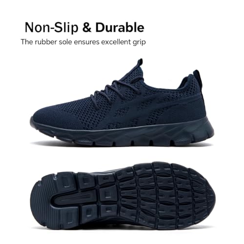 Image of Mens Slip On Walking Shoes Non Slip Running Shoes Lightweight Breathable Tennis Sneakers Fashion Casual Gym Trainers