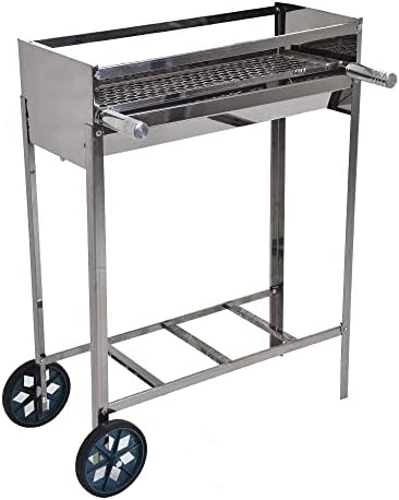 Churrasqueira de Espetinhos Portátil com Rodas Grelha Moeda Issi ...