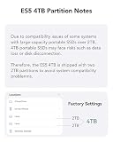Lexar ES5 Przenośny dysk SSD 4 TB, USB 3.2 2 x 2 do 2000 MB/s podczas odczytu i zapisu, ochrona IP65, dysk SSD Magsafe, obsługuje Apple ProRes 4K (iPhone 15/16 Pro) i Samsung S25 8K