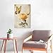 Nopenta Vintage Butterfly Canvas Decor Wall Art, Yellow Rose Painting for Living room, Canvas Pictures Poster Artwork Decoration for Bedroom Framed and Stretched Ready to Hang 24" L x 16" W