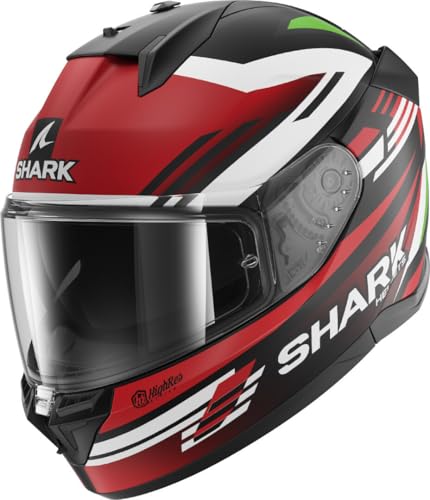 SHARK, Casco Moto Integrale D-SKWAL 3 FIRSTLAP Black Red Green KRG, XS