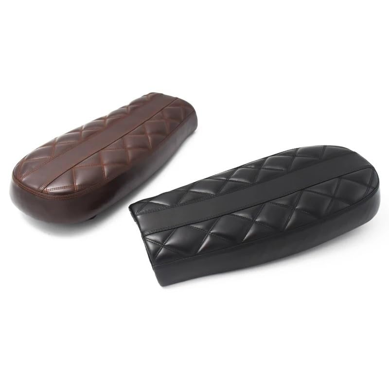 Selle moto vintage universelle losange noir marron pour CG125 custom