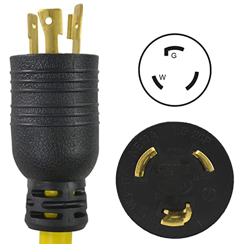 Conntek Pl520520 Nema L5-20P To Nema 5-15/20R Pigtail Adapter, Ul Listed #TOP2