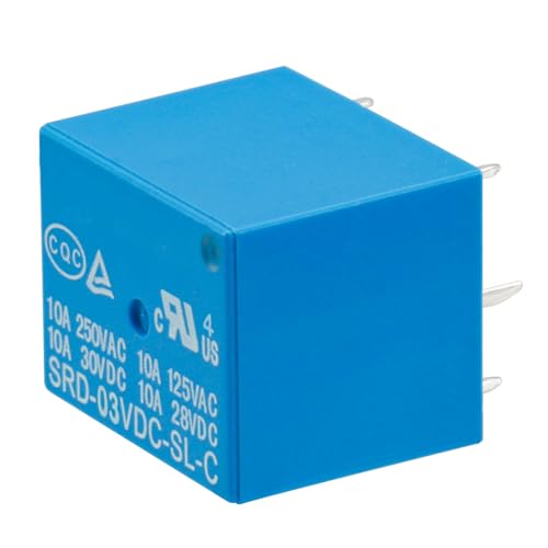image for Weasch 6Pcs PCB Power Relay SRD-03VDC-SL-C, DC 3V Coil, 10A 250VAC, SP