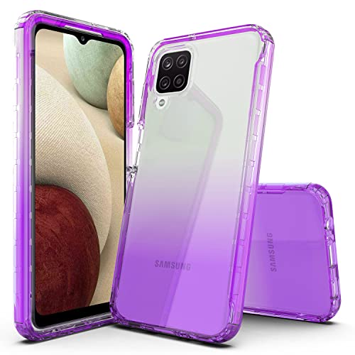 Coque Samsung Galaxy A12 anti-rayure coque intégrale silicone violet
