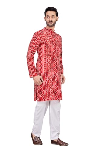 Image of Studio Shringaar Men's Polyester Relaxed Fit Straight Kurta