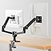 Amazon Basics Dual Monitor Stand, Lift Engine Arm Mount, Black