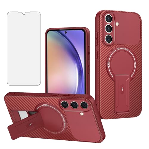 Coque Samsung S25+ Asuwish en carbone noir premium avec béquille intégrée