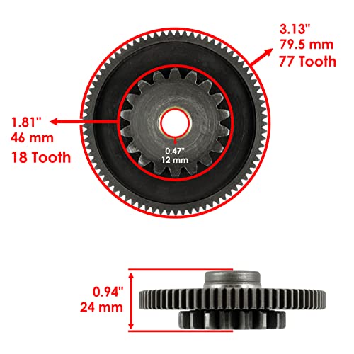 Caltric Starter Gear Compatible with Polaris Sportsman 450 2016 2021 Starter Clutch Gear 1204683 miniatura 2