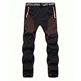 Winddichte Beschichtung Sumchimamzuk Herren Outdoor Hose Winddicht Wasserdicht Warm Camping Wanderhosen (Kaffee, Asien XXL)