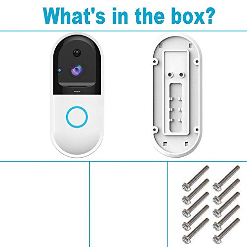 TOPWILL ELECTRONIC Wireless Smart Doorbell, WiFi Video Doorbell,720P HD Security Camera with Two-Way Talk &Video,PIR Motion Detection,Night Vision,2 Rechargeable Batteries …