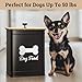 Dog Food Container Airtight 5-7 lb (25 Cup) Capacity - Cute Airtight Dog Food Storage Container with Bamboo Lid & Sturdy Metal Handle - Black Metal Kibble Storage Bin for Dogs up to 50 lbs - Pet Jar