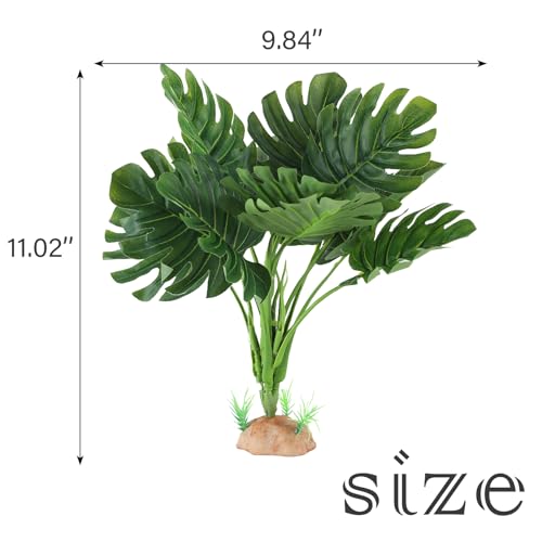 IBWell Plantas de terrário para terrário de répteis, acessórios de habitat de tartaruga, planta de a