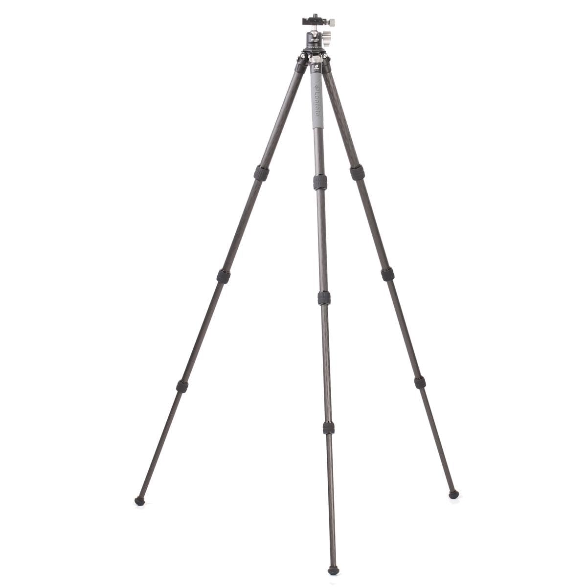 Leofoto - Ranger - Trípode de Carbono para cámaras - Incluye Cabezal esférico - Capacidad de Carga de 6 kg - Pies Extensibles - Altura mínima de 5,7 cm a una Altura máxima de 109 cm - RF-224C+