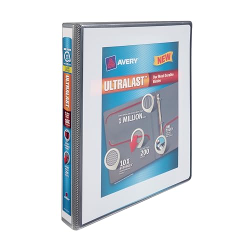 Avery Ultralast Heavy-Duty View Binder with One Touch Slant Rings, 3 Rings, 1