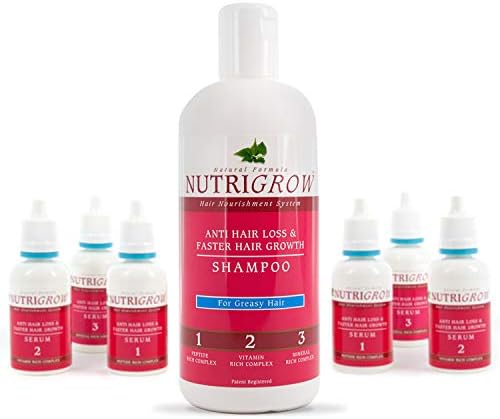 Nutrigrow Anti Hair Loss & Faster Hair Growth Serum Set Greasy Hair