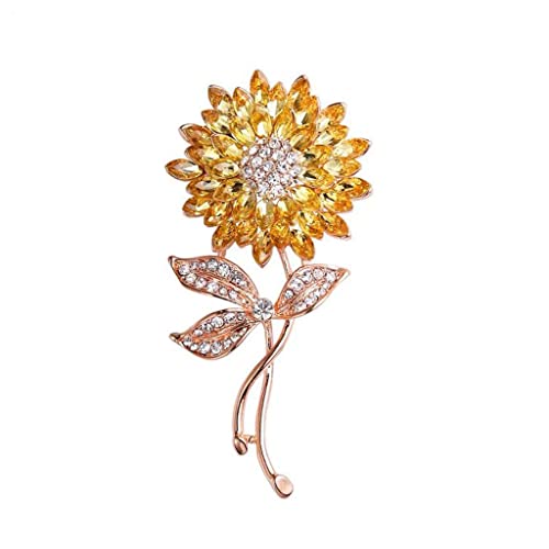 Broche en émail tournesol épinglette colorée bijoux fantaisie mode