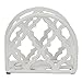 Lattice Collection Cast Iron Napkin Holder, By Home Basics (White) / Napkin Holders For Kitchen, Table Napkin Holder With Non-Skid Feet