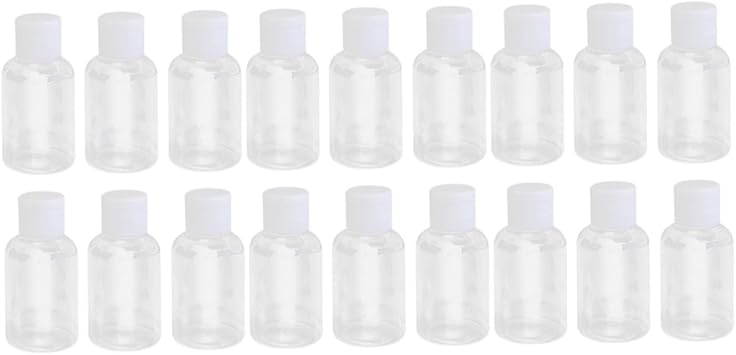 18pcs Travel Mist Bottle Pump Plastic Container for Skincare Shampoo Lotion