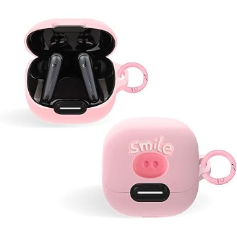 Earphone Case Cover Case for Anker Soundcore Liberty 4 NC Silicone Carabiner Creative Cute Cartoon Cartoon Anker Soundcore Liberty 4 Nc Compatible In-Ear Headphone Case