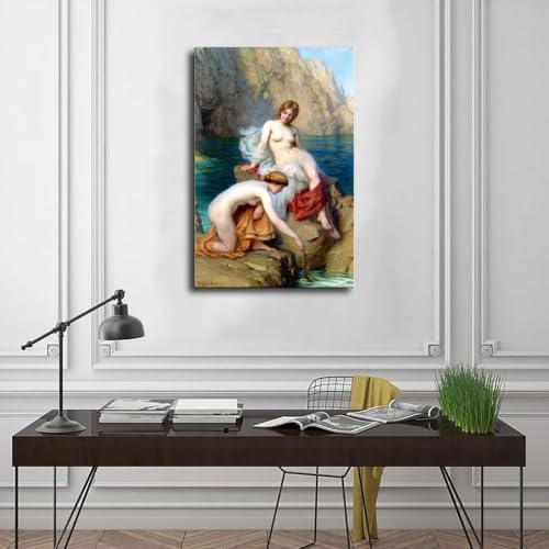 Impression sur toile Herbert James Draper Mers d'été de 30x45 cm