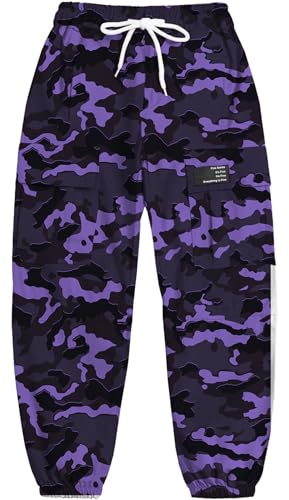 Image of SANGTREE Girls & Womens Printing Cargo Jogger Pants,6 Years - Women 2XL